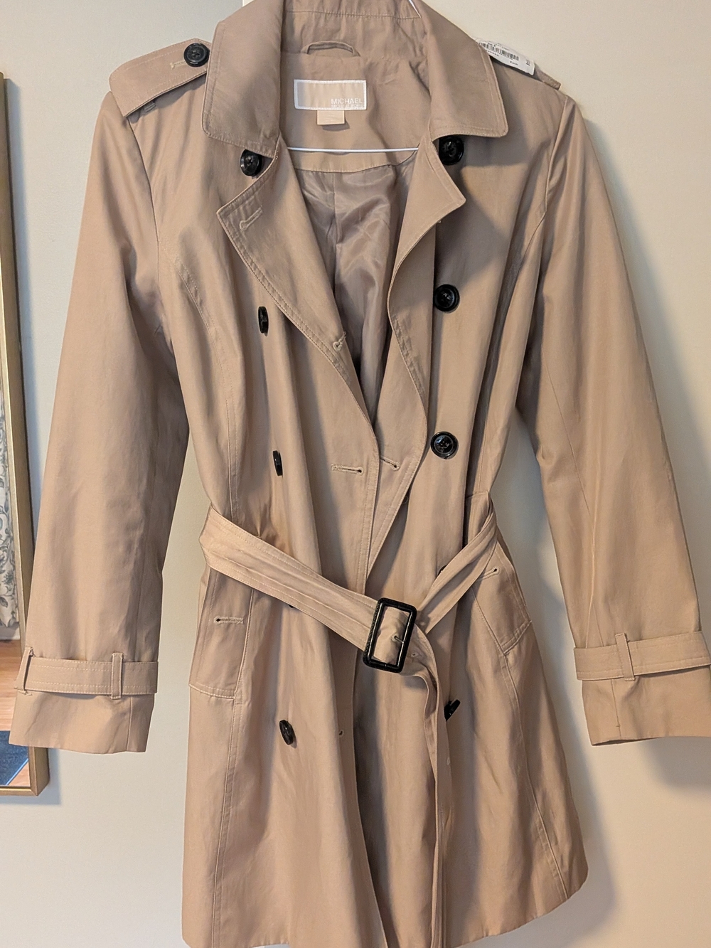 Classic Women's Beige Trench Coat with Belt